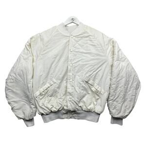 Vintage 80s King Louie Pro Fit Quilt Lined Bomber Coach Snap Jacket Large USA